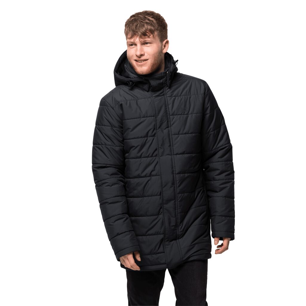 Jack Wolfskin SVALBARD Férfi Szigetelt Kabát Fekete - FDTZLS-283